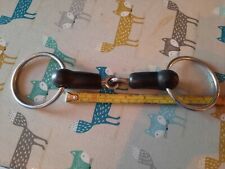 4 1/2" Rubber Jointed Loose Ring Snaffle Pony Bit.