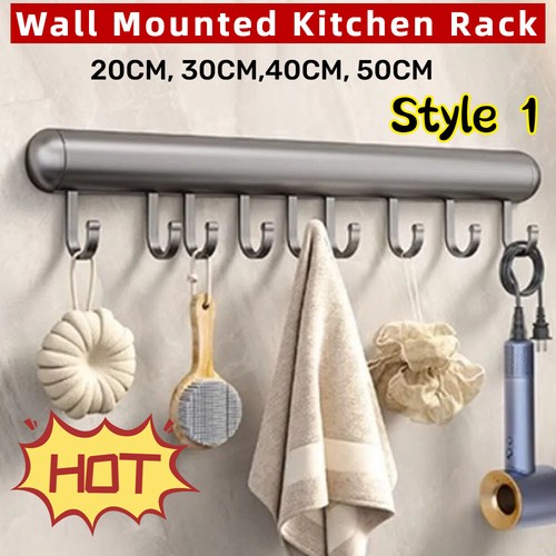 Kitchen rail rack wall - wall, mounted