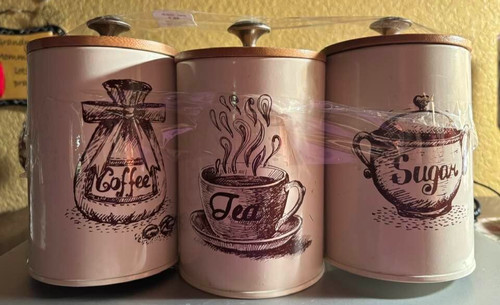 Retro rustic canisters tea - rustic,