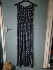 Blooming Marvellous Size 10 Blue Maternity Sleeveless Maxi Long Dress * (824/24)