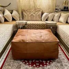 Moroccan Footstool Leather