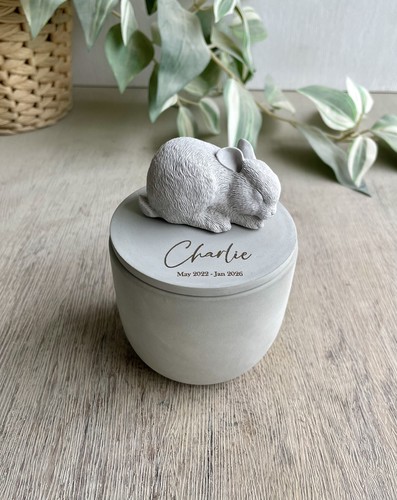 Personalised rabbit urn - personalised, /