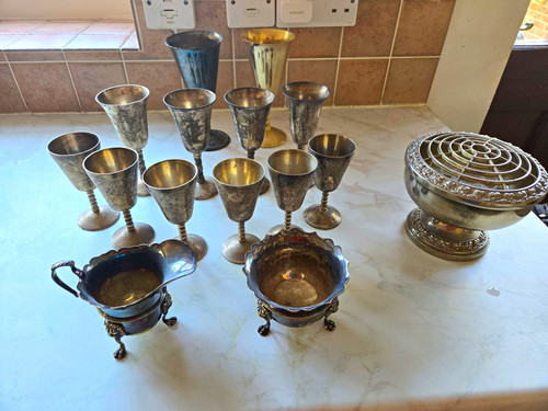 Collection antique silver - of,