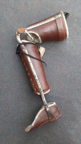 Antique leg prosthetic - antique,