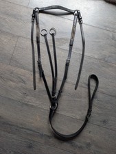 Black Full Size Breastplate with Martingale Attachment