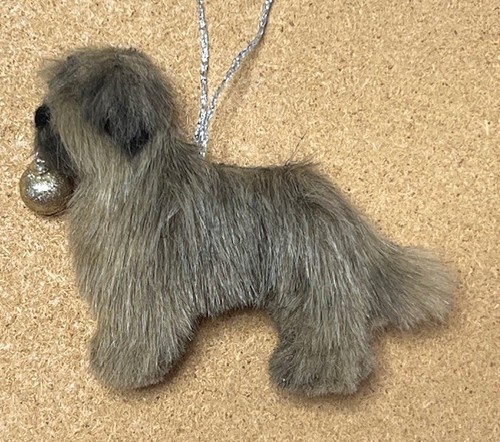 Briard with christmas bauble - christmas,