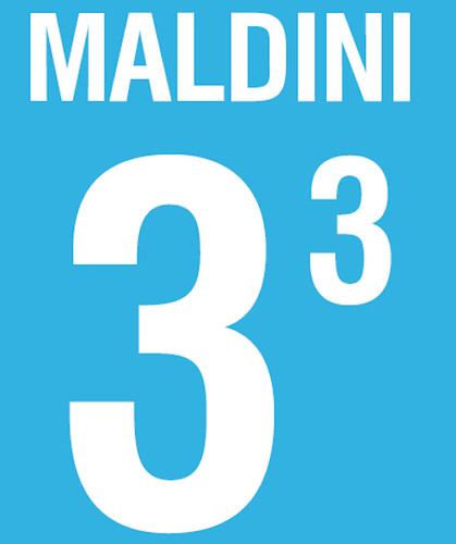 Italy maldini nameset 2002 - maldini,