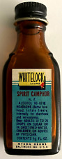 Vintage Whitelock Brand Spirit Camphor Bottle c-1963 "Empty" New Old Stock