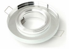 ASNI Clear Glass Round Recessed GU10 Ceiling Spot Down light