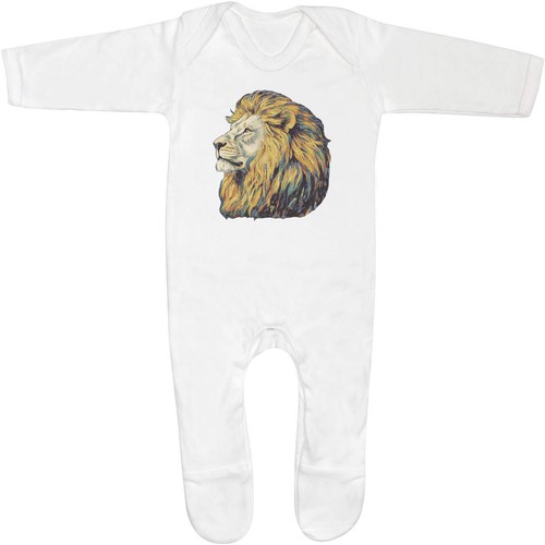 Lion portrait side view - portrait, baby