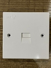 Secondary Telephone BT Socket 3/6A Flush Mounted Faceplate