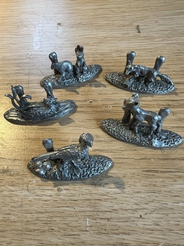 Vintage pewter woodland animal - pewter,