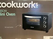 Cookworks 1380W 20L Variable Temperature Control Heavy duty Mini Oven and Grill