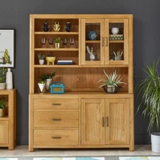 Large Glazed Dresser Soho Oak