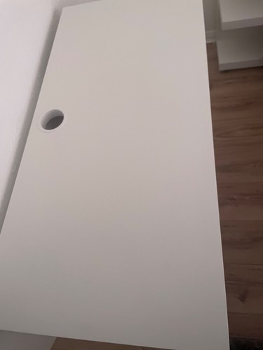 White study desk - desk, drawers