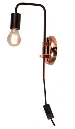 Bedside black copper - bedside, black/copper