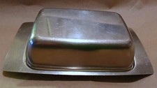 Stainless Steel Butter Dish with Lid Kitchen Storage Holder Keeper Serving Tray