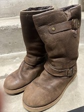 UGG Australia Boots Womens 9 Kensington II Mid Calf Winter 1004144 Brown Leather