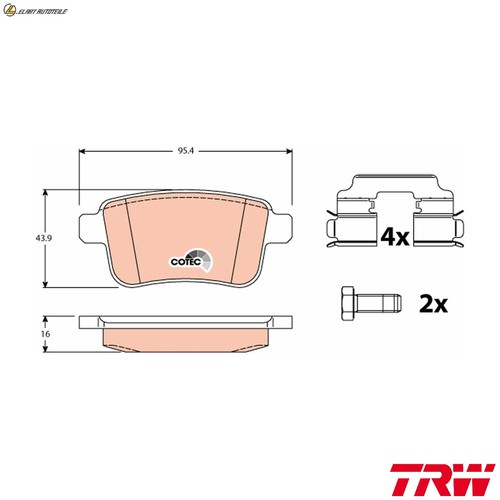 Brake pad set disc - brake,