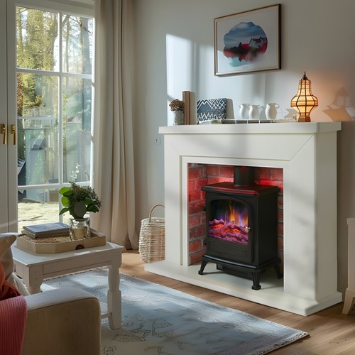 Electric fireplace suite with - suite,