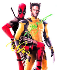 Ryan Reynolds, Hugh Jackman Signed 8x10" (DEADPOOL 3) Authentic Autograph w/COA