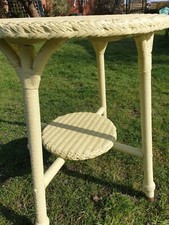 Lloyd Loom wicker side occasional table