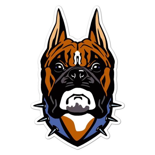 Boxer dog vinyl decal - boxer,