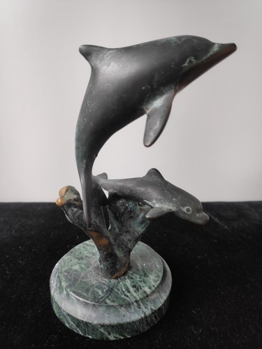 Bronze leaping dolphins - bronze,
