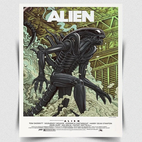 Alien retro metal sign - retro,