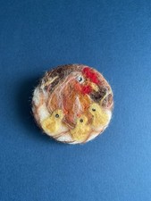 Handmade needle felted brooch - felted,