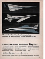 1965 Hamilton Standard General Dynamics F-111 Fighter Jet Print-Ad / Great Art