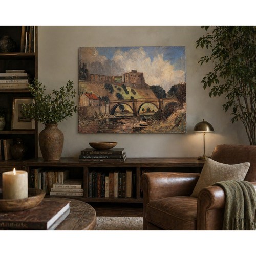 Vintage richmond castle - vintage, oil