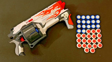 Rare Nerf Vortex Revonix 360 Disc Blaster with 65 discs