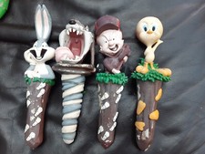 Looney Tunes  TM WBE Garden Stake Decor Cartoon Witch Gnome Lawn Stake Colored