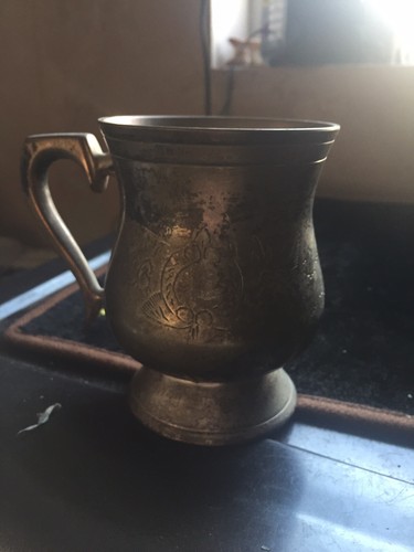White metal cup goblet with - cup,