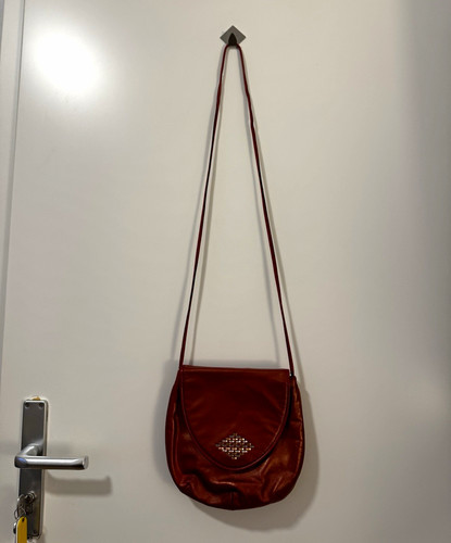 Vintage bally leather shoulder - leather,