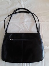 Jane Shilton dual sided black leather/ suede bag