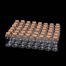50pcs clear glass bottles with - 50pcs,