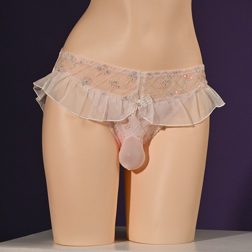 Sexy lingerie sissy pouch lace - lingerie-sissy,