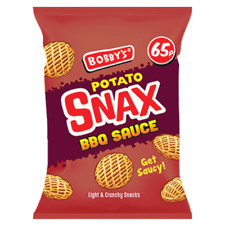 Bobby's Potato Snax BBQ Sauce Crisps Full Box Of 28 Packets at 28g Each Pack