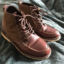 Firetrap Brown Leather And Suede Chukka Boots Size 5 Uk