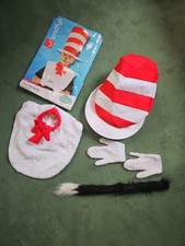 Smiffys Cat In The Hat Costume Plus Tail, Kids, One Size, Fancy Dress, Halloween