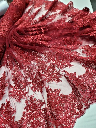 Burgundy embroidery sequins - embroidery,