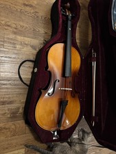Gear4music Student Full Size 4/4 Cello With Lockable Hard Case And Bow