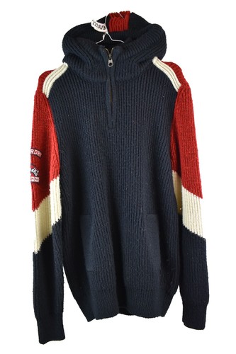 Superdry blue knitwear jumper - superdry,
