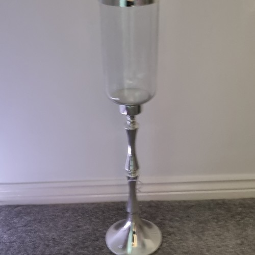 Large modern silver metal - silver,