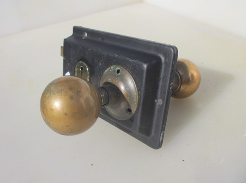 Antique iron door lock brass - iron,