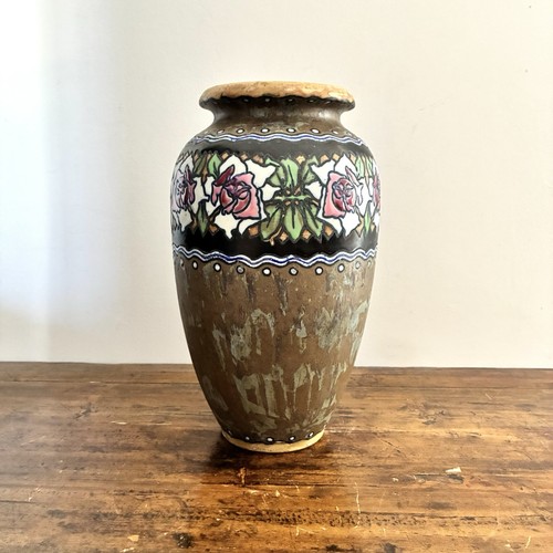 Art deco stoneware vase boch - art,