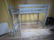 Grey Wooden Bunked Bed Single