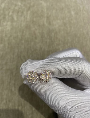Moissanite flower cluster - flower,
